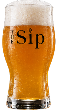 The Sip branded glass recreated to represent Belgian Ale