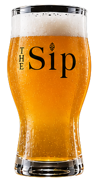 The Sip branded glass recreated to represent IPA