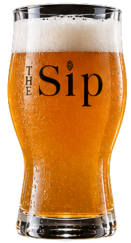 The Sip branded glass recreated to represent Saison