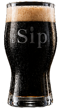 The Sip branded glass recreated to represent Stout