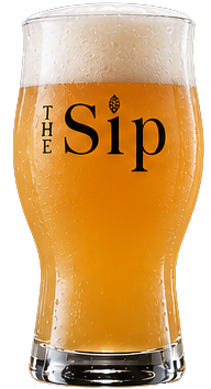 The Sip branded glass recreated to represent Wheat Beer